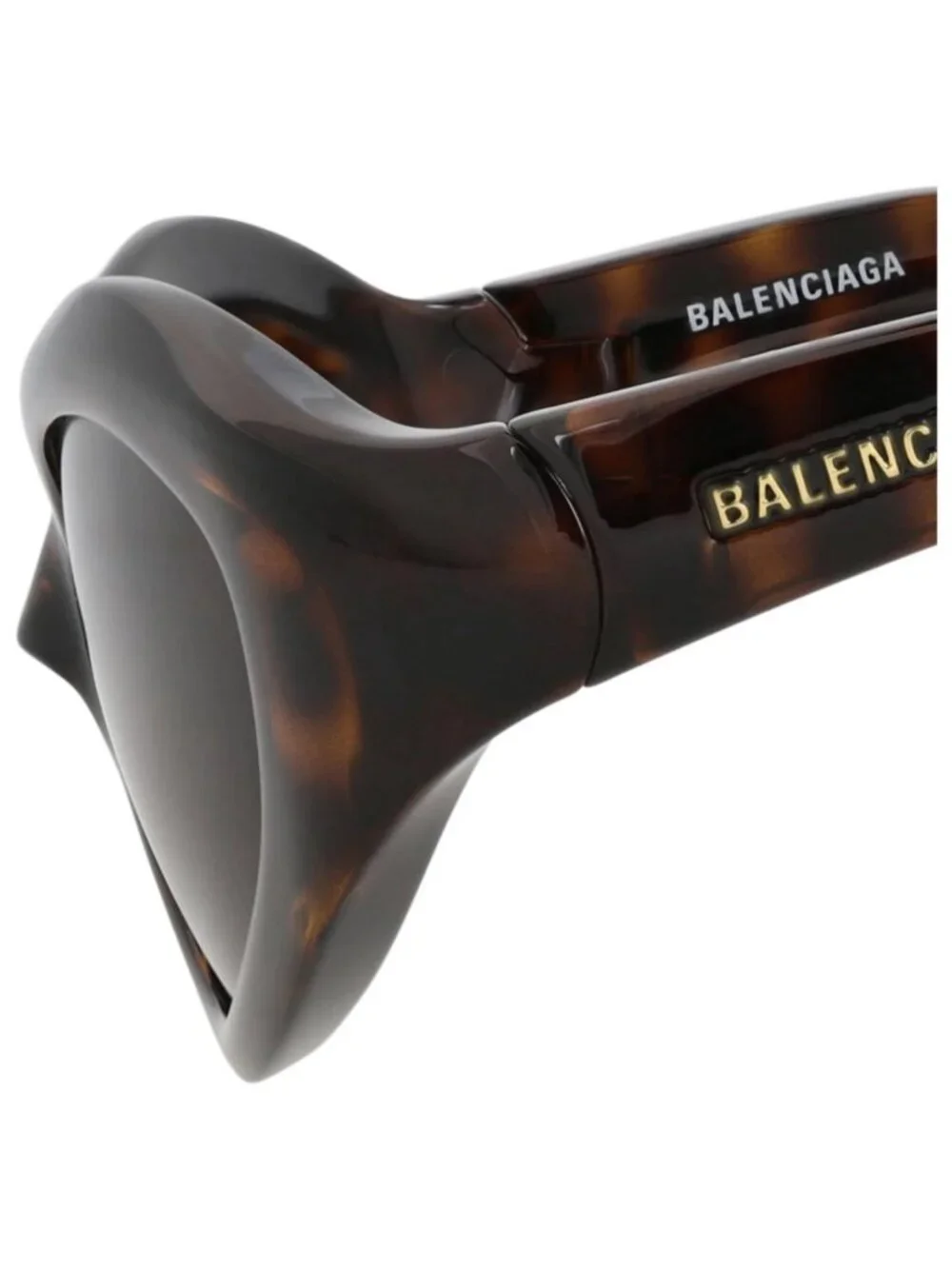 New Balenciaga Women's Sunglasses Cat Eye Bio Injection Frame Havana Havana